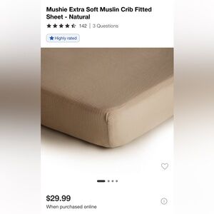 Mushie Extra Soft Tan Fitted Crib Sheet
